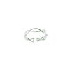 Versilberter Personalisierter DNA-Doppelhelix-Offener Ring - Einzigartiges Geschenk für japanische & koreanische Frauen.