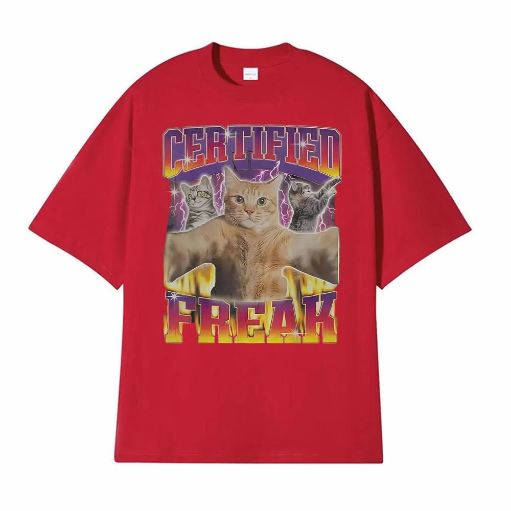 Unisex Summer Short Sleeve TShirt Funny Vintage Cat Meme Oversized Comfortable Stylish Fashion Casual Women And Men Tshirts