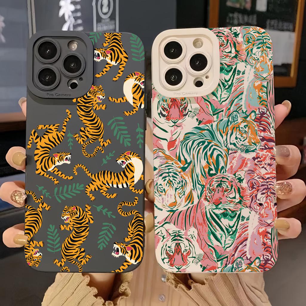 Jungle Tigers Phone Case For Samsung Galaxy S25 S24 S23 S22 S21 S20 Note20 Edge FE Plus Ultra 4G 5G Soft Silicone Back Cover
