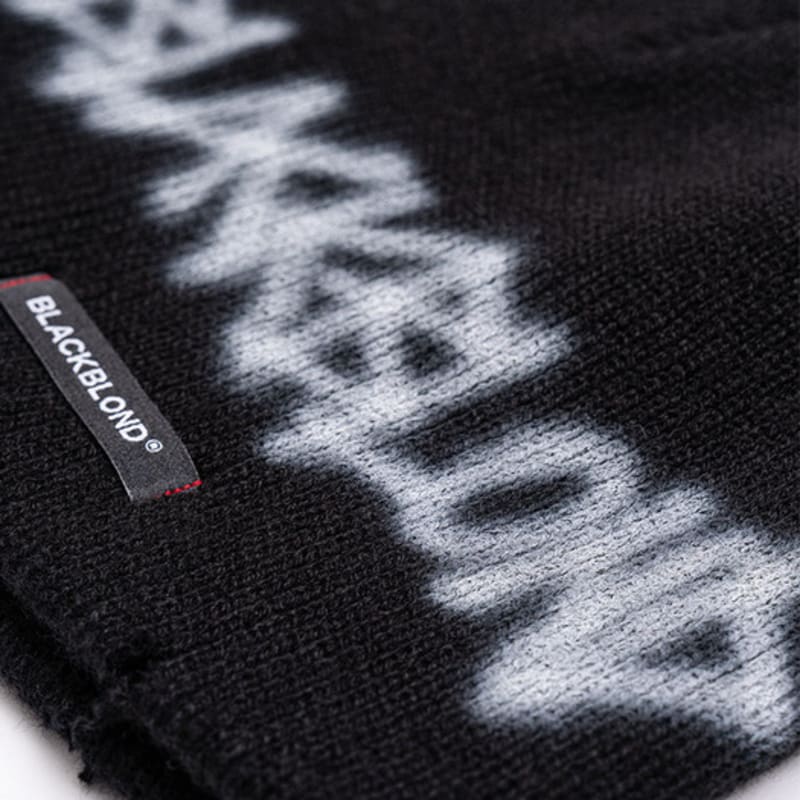 BLACKBLOND Ręcznie szyta czapka beanie z logo graffiti BBD (czarny)