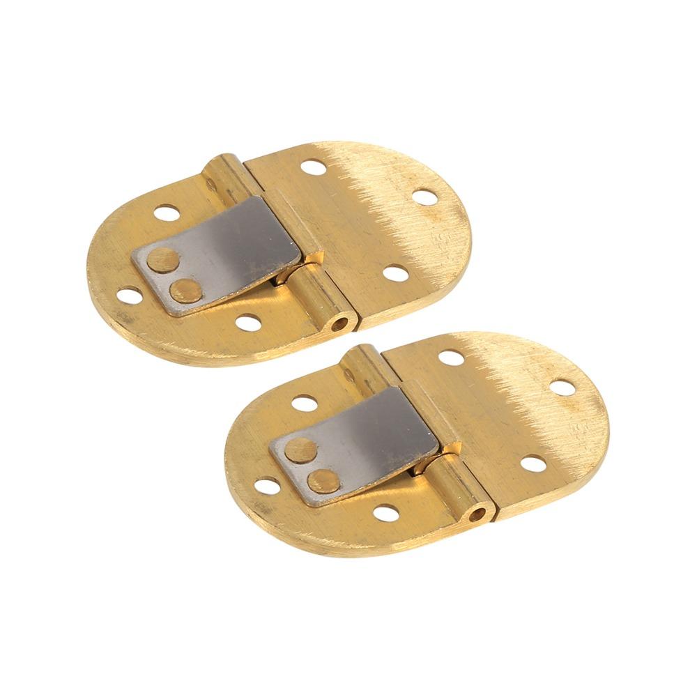 2 Pcs Durable 2-1/2"X1-1/2 Brass Butler Tray Hinge Solid Brass with Screws Flap Hinges Gold 90 Degree Flip Top Hinge Woodworking
