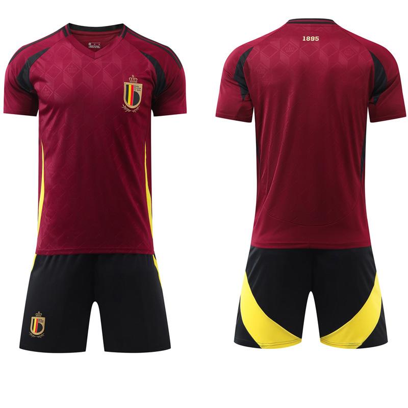 

2024 European Cup Belgium home football jersey No. 7 De Bruyne 10 Lukaku 25 multi-library jersey set #16