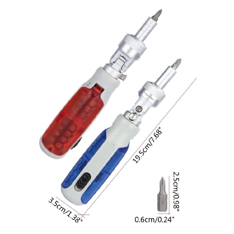 16-in-1 Ratchet Screwdriver Ratchet Screwdriver Set with Bit Magnetic Repair