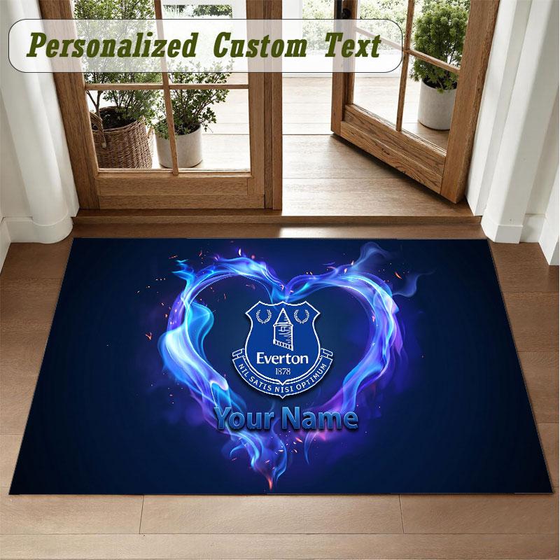 Crystal Velvet Square Rug Custom NameEverton FC Pattern Non Slip Home Floor Decor Rug