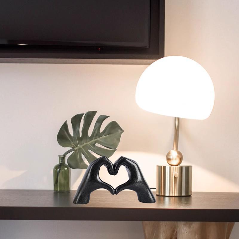 Heart-In-Hand Resin Ornament: Bedroom & Desktop Decor Gift