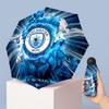 Manchester City Pattern Printed Mini 5 Folds 8 Ribs Compact Umbrella Windproof Waterproof Lightweight Portable Folding