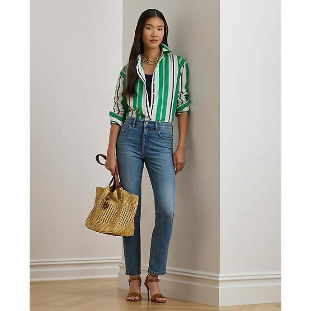 Lauren Ralph Lauren High Rise Straight Ankle Jeans 0