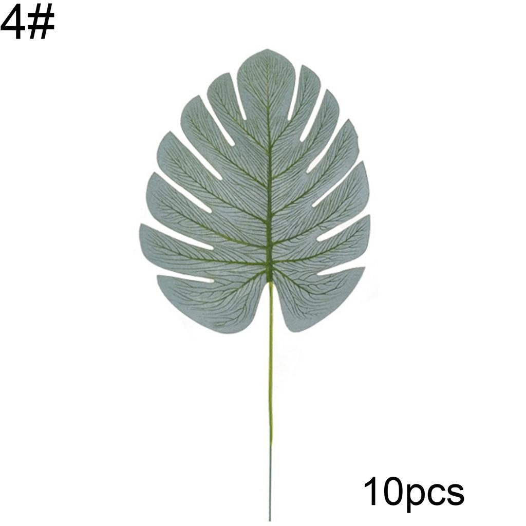 10 Stück künstliche Pflanzen, gefälschte Monstera-Blätter für Wand, Wohnzimmer, Party-Dekoration