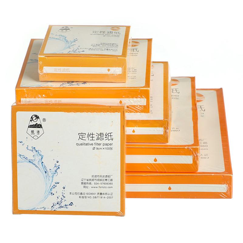 100 stk/pakke Lab Bomullsfiber Kvalitativt Filtrerpapir 7 cm/9 cm/11 cm Med Rask/Middels/Langsom Hastighet