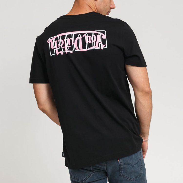 PUMA T Shirts Men's Black Crew Neck Moderate Straight Fit 598322-01