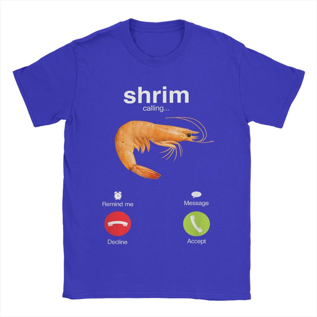 Harajuku T-Shirt „Shrim is calling“ – lustiges Meme mit falsch geschriebenem Aufdruck. Beliebtes Kurzarm-T-Shirt für Herren.