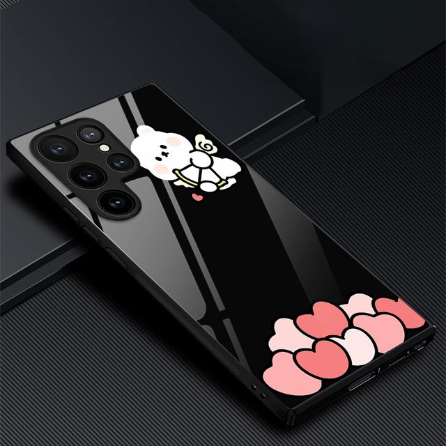 

Чехол для телефона Samsung Galaxy S22 Plus Ultra, стеклянные чехлы с рисунком сыра для Galaxy S20 Fe S21ultra S23plus S21fe, черный чехол из ТПУ For Samsung S22