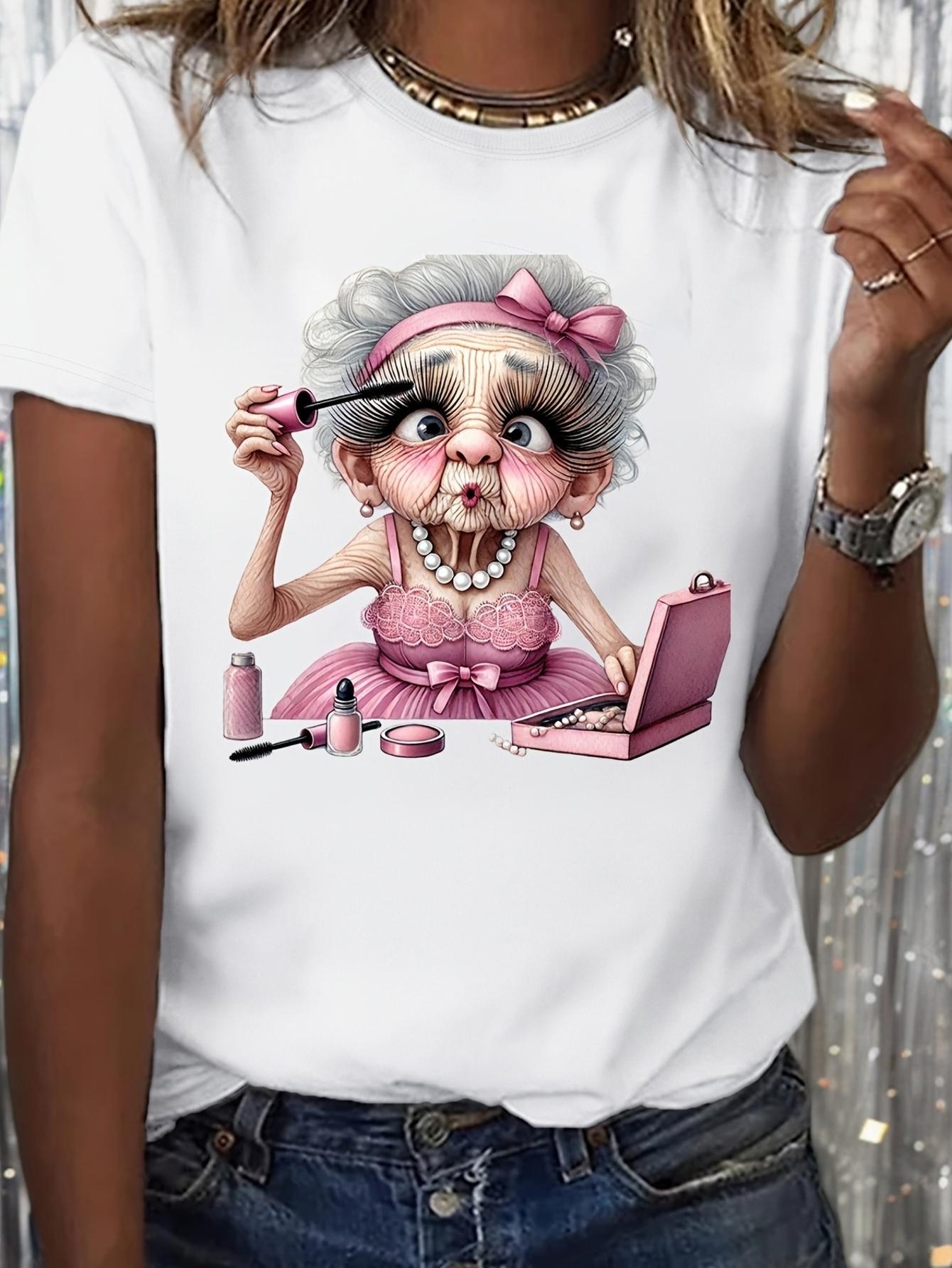 Funny Grandma Makeup T-shirt S