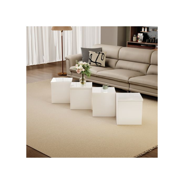 Table Basse - MUVOE - DIY - Brillant - 81x81 Cm - Design Contemporain