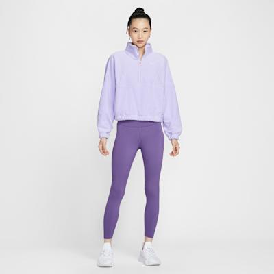Nike Sweatshirts Women's Purple Stand Collar Moderate Regular