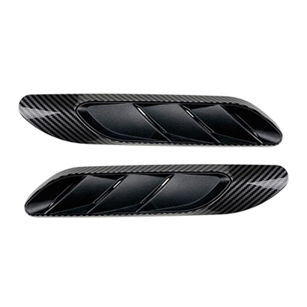 For Mercedes Benz C E Cla 2Pcs Sport Carbon Fiber Look Side Fender Air Vent Outlet Trim