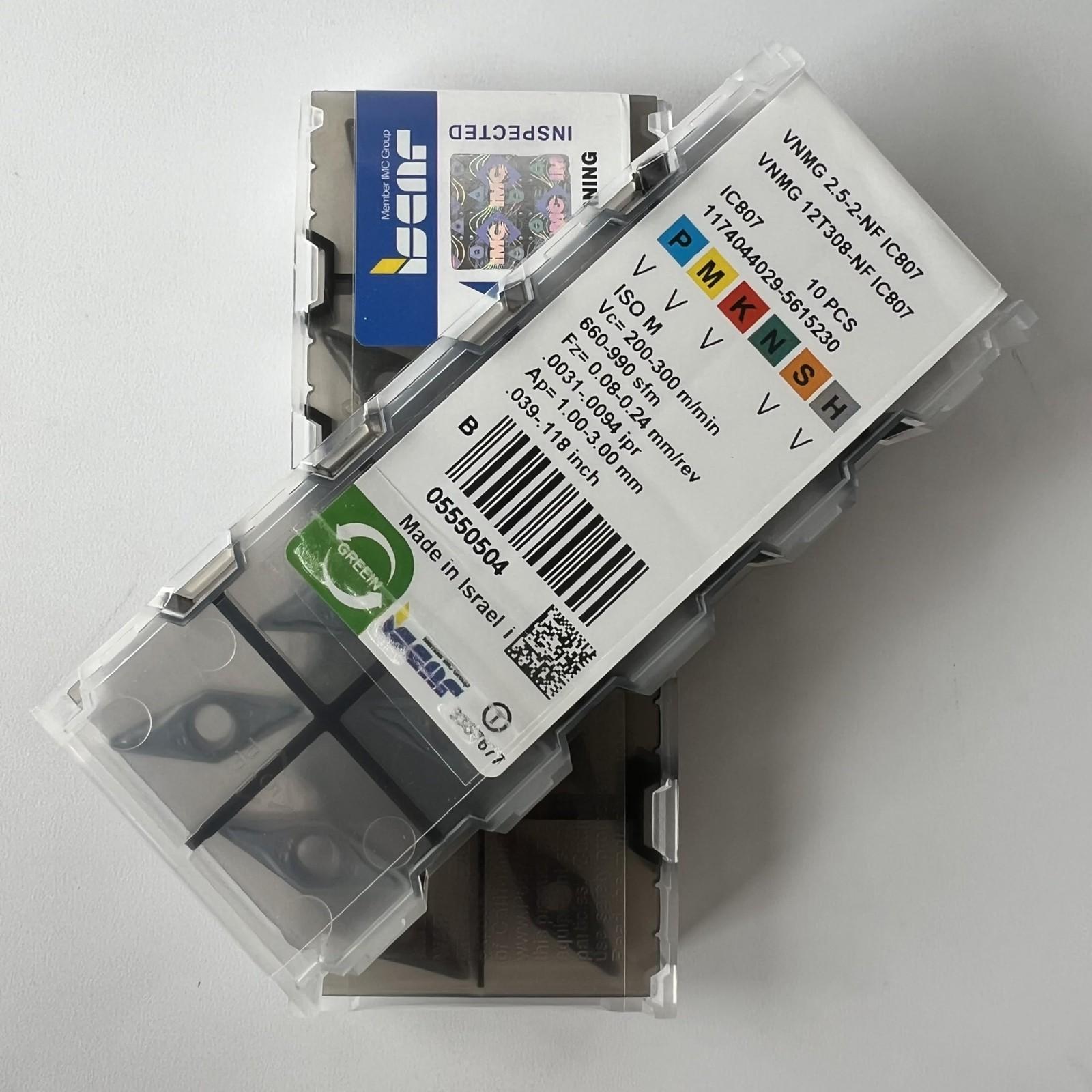 

ISCAR / VNMG12T308-NF IC807 / Industrial indexable carbide inserts 10 Pcs