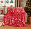 Ultra-Soft Flannel Throw Blanket Featuring a Christmas Reindeer Forest Print -Blanket Suitable for Beds Couches Chairs, Offices