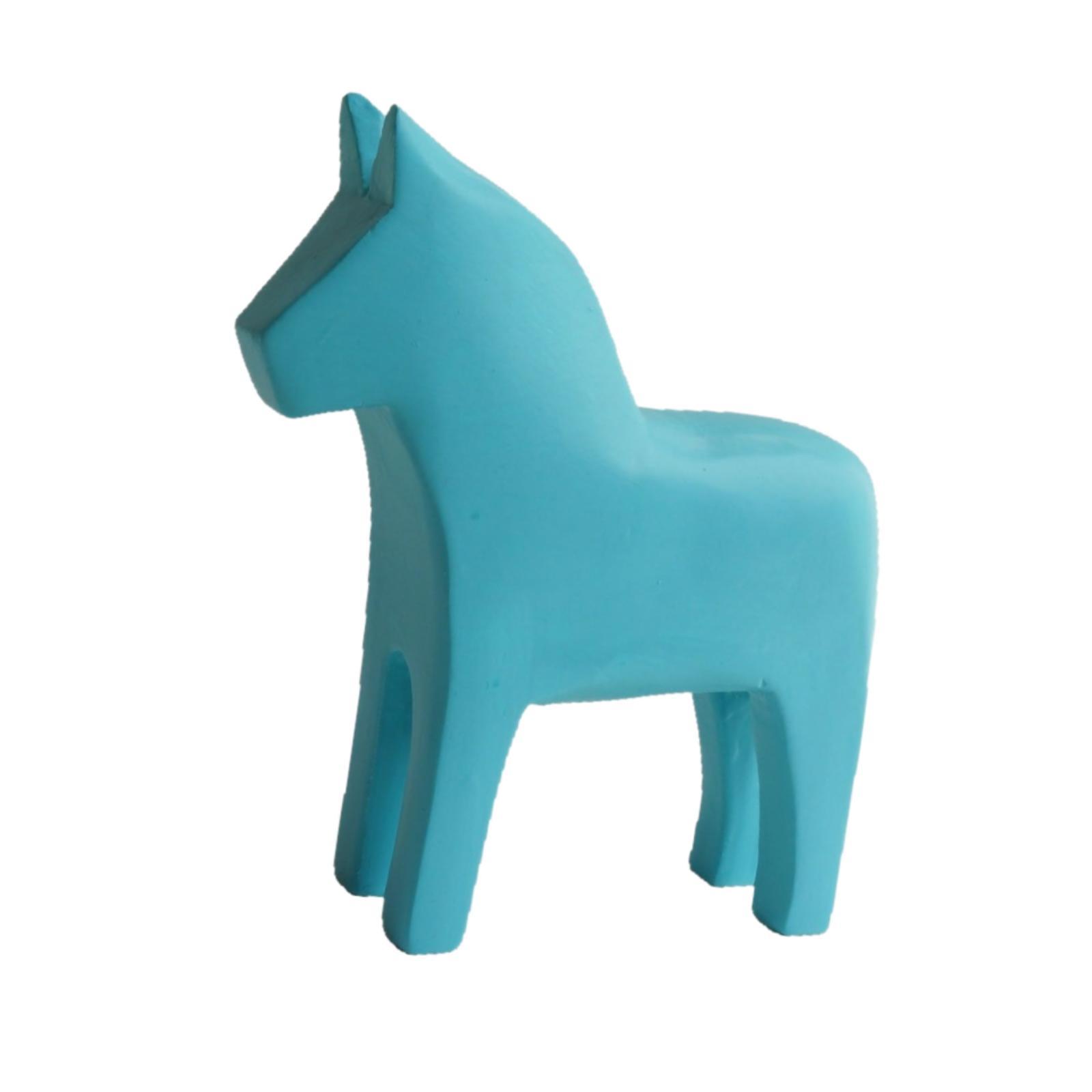 

Swedish Dala Horse Wood Hand Carved Gift Figurine for Home Festival Entrance синій