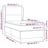 3128878 vidaXL Lit à sommier tapissier avec matelas Blanc 80x200 cm Similicuir