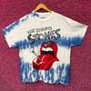 Camiseta Oversized Tie Dye Azul Hot Lips The Rolling Stones