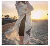 Plus Size Lace Cardigan Bikini Cover-Up - Extra Long, Lightweight Mesh