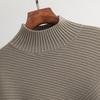 New Autumn and Winter Retro Loose Solid Color Pullover Sweater for Women Half Turtleneck Sweater Bottoming Shirt
