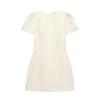 European Spring Women's Black Pleated Pocket Dress, Short Sleeve (21105).
