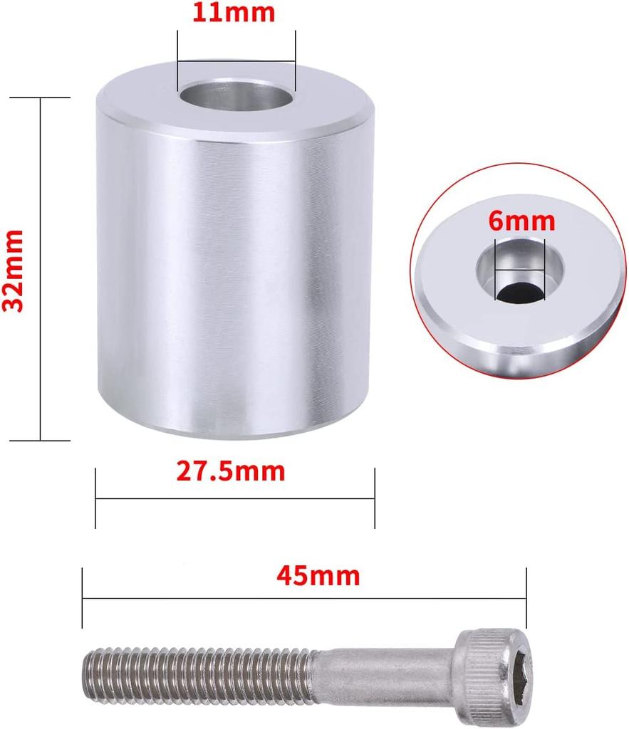 Erector Pipe Car Roof Carrier Bar Spacia Pipe Erector Pipe Attachment with Internal Hexagonal Aluminum Mounting DIY Aluminum Attachment for