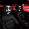 Headrest Protector Ghost Face Car Covers, Scary Seat Easy Install Cover Protector, Universal Stretchy Accessory for Most Cars