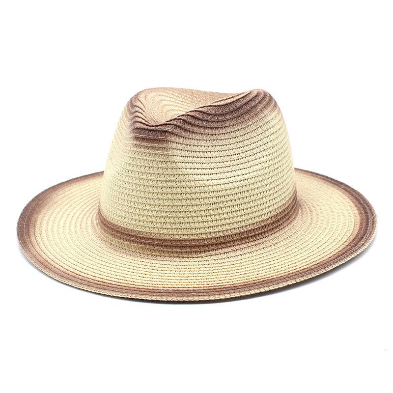 Spring And Summer Men And Women British Wind Spray Paint Jazz Straw Hat Outdoor Travel Sun Hat Czy-056