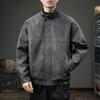 Men's High-End Retro Leather Motorcycle Jacket - American Style, Casual PU Outerwear