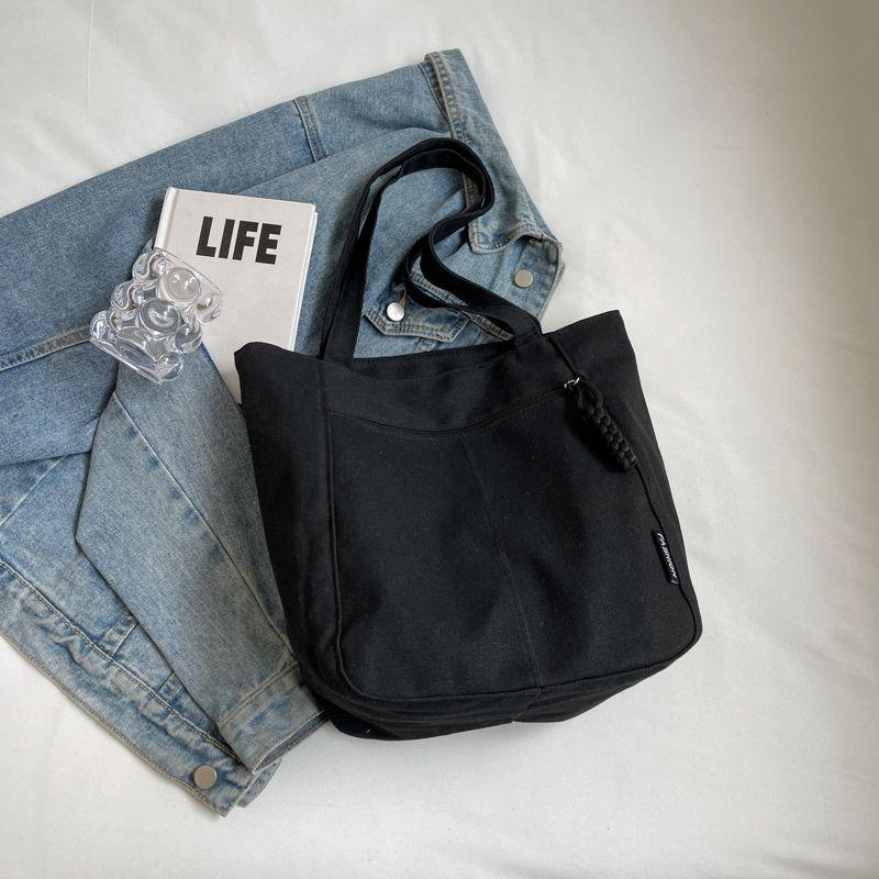 

Модная холщовая сумка большой вместимости для рабочей одежды Black
