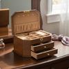 Lockable Jewelry Box Gift Idea Wooden Compartmentalized for Bedroom