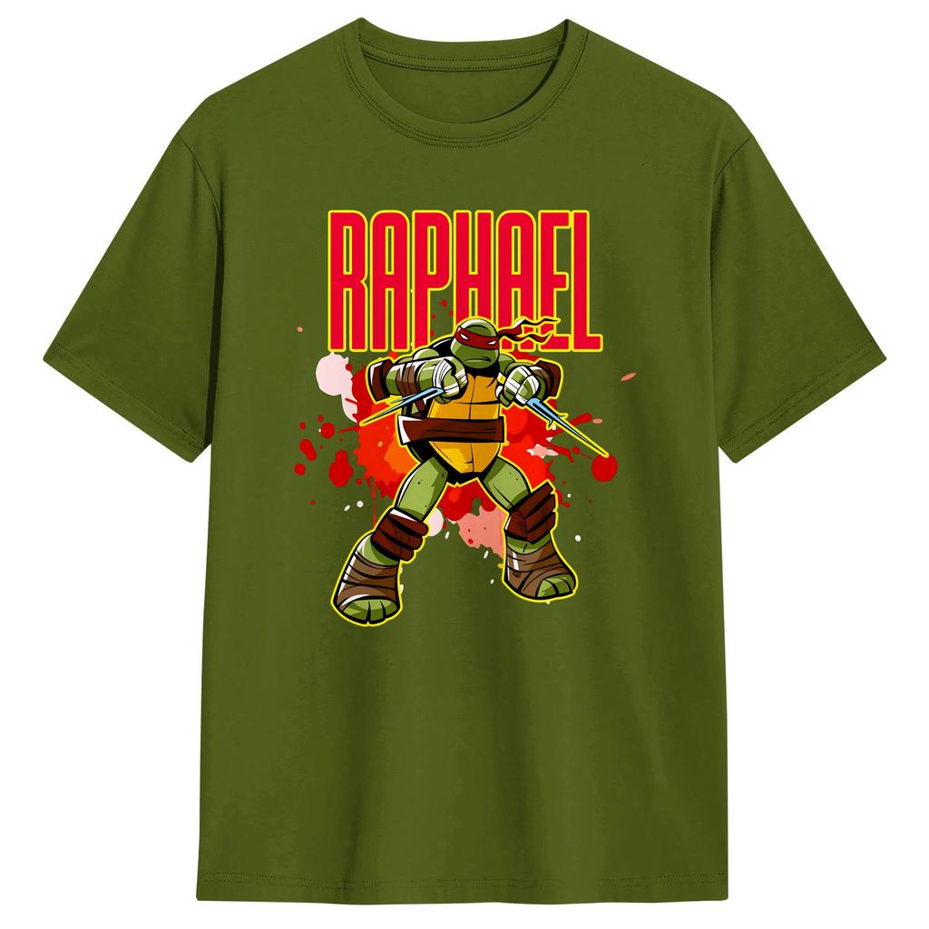 TMNT Raphael TShirt Summer Fashion T Shirts Cotton Round Neck Oversize Top Tees Short Sleeve Streetwear Tops