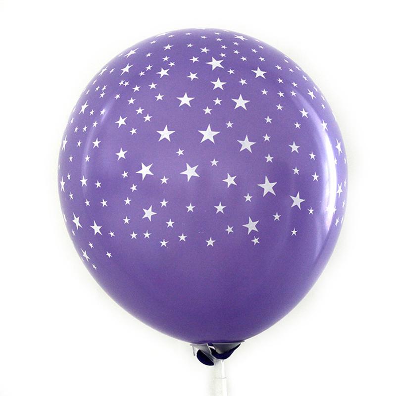 12inch 2.8g Star Printed Round Latex Balloon Wedding And Festival Party Birthday Party Store Decoration Scene Layout Balloon