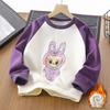 Children's Warm Cotton Sweatshirt - Autumn/Winter, Plus Velvet, Cartoon Long-Sleeve Top for Boys and Girls
