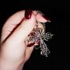 Cross Pendant Necklace Gothic Punk Jewelry Alloy Geometric For Women