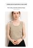 Women's Cashmere Knit U-Neck Vest - Autumn/Winter Style, Wide Shoulder Strappy Base Layer, Versatile and Simple.