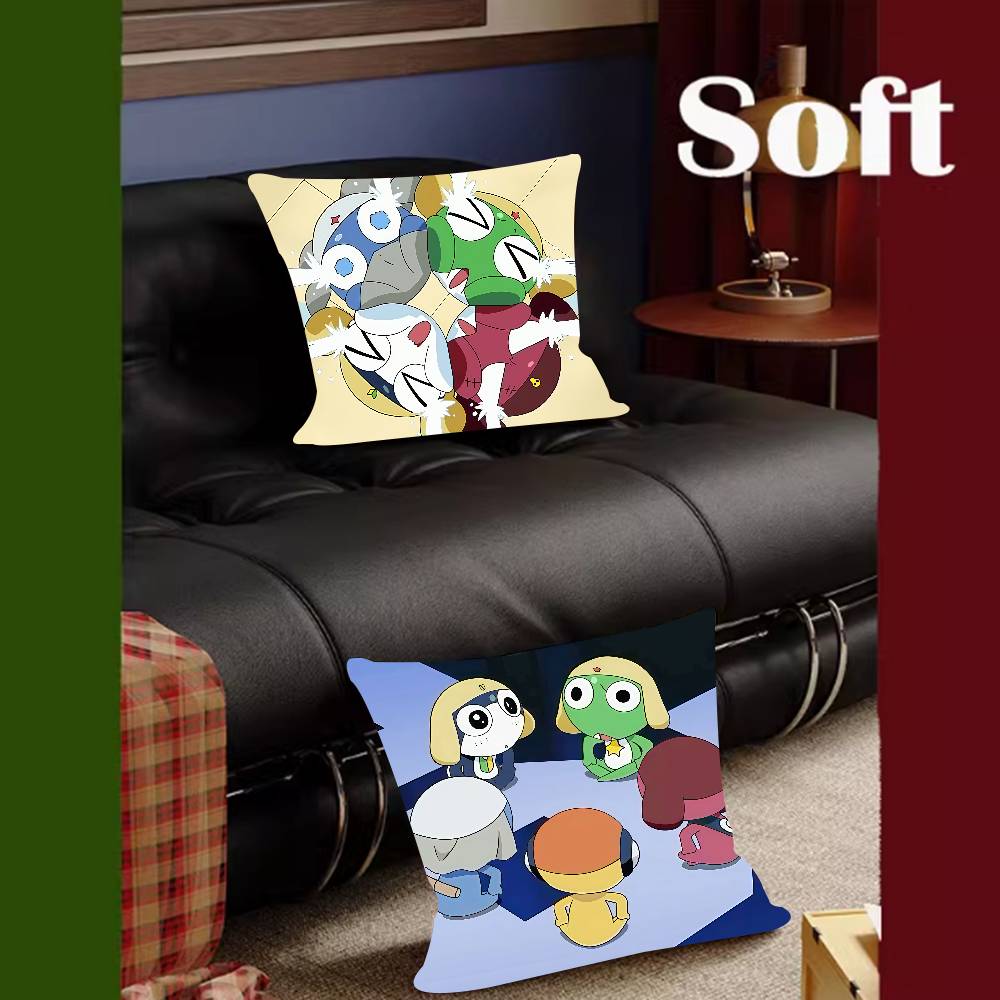 Keroro Gunsou Frog Pillow Gift Home Office Decoration Bedroom Sofa Car Cushion Cover Case 45X45