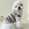 Christmas Dog Sweater Knitted Heart Pattern Warm Soft Puppy Sweater Holiday Pet Clothes Cozy Winter Apparel for Small Dogs