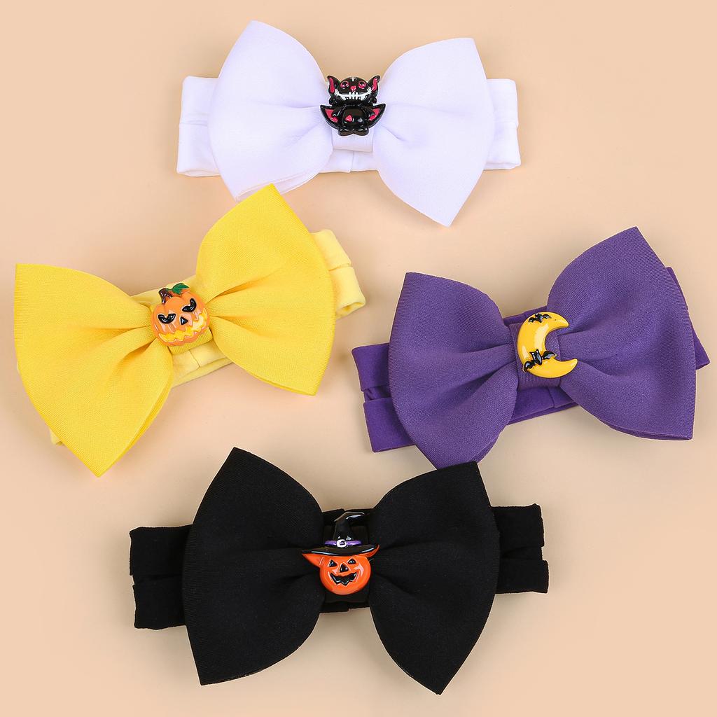 Baby Mädchen Stirnbänder 4,7 Zoll Halloween Haarschleifen mit Elastischen Weichen Neugeborenen Stirnbändern für Baby Mädchen Turban Säugling Kinder