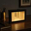 Backrooms Corridor Scene Decor Wooden LED Picture Frame Night Light, Mirror Illusion Infinite Tunnel Tabletop Lamp, Matte Black Dustproof Ornament