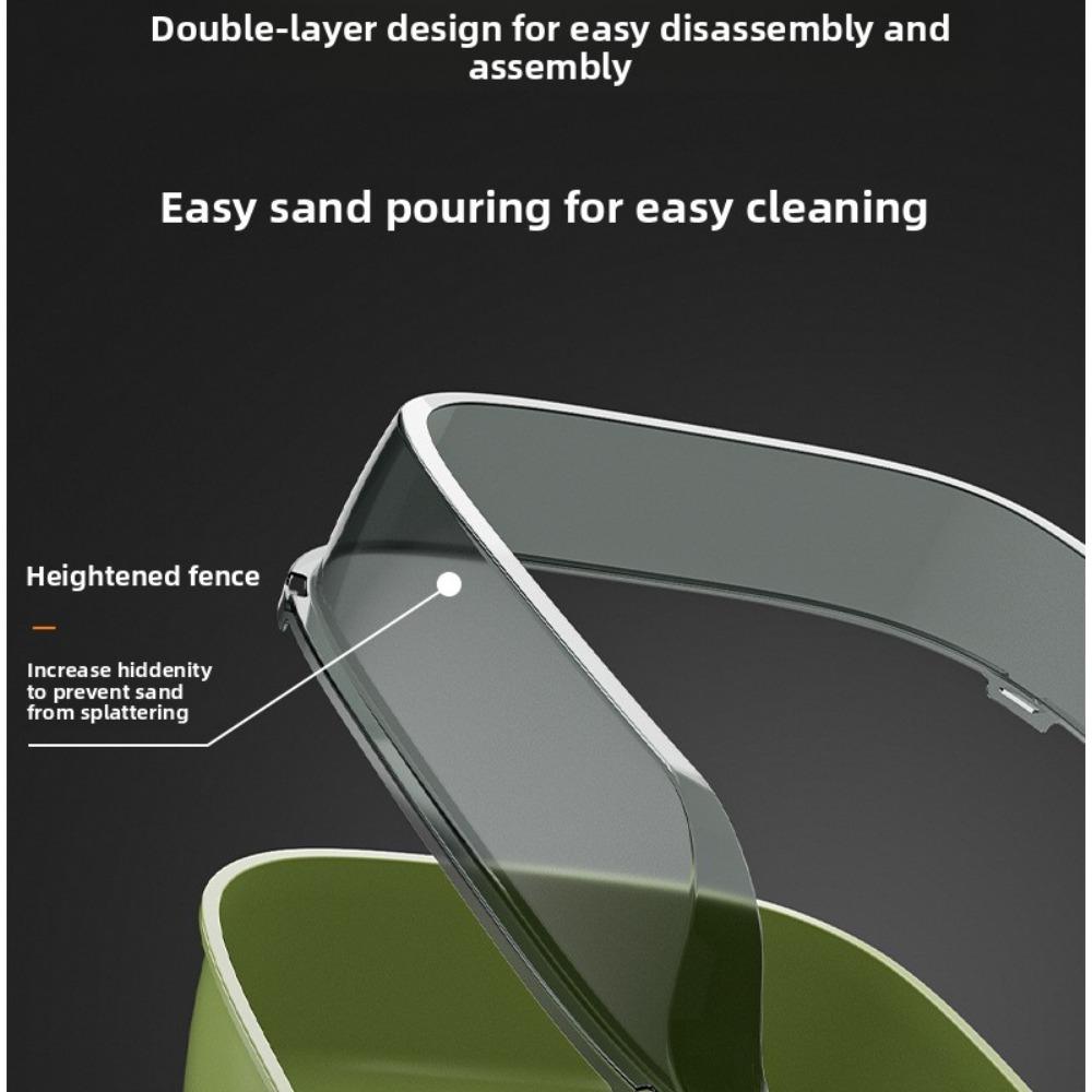 Semi-closed Cat Litter Box Oversized Splash-proof Thickened Cat Toilet Pet Supplies Cat Litter Box Oversized Deodorant