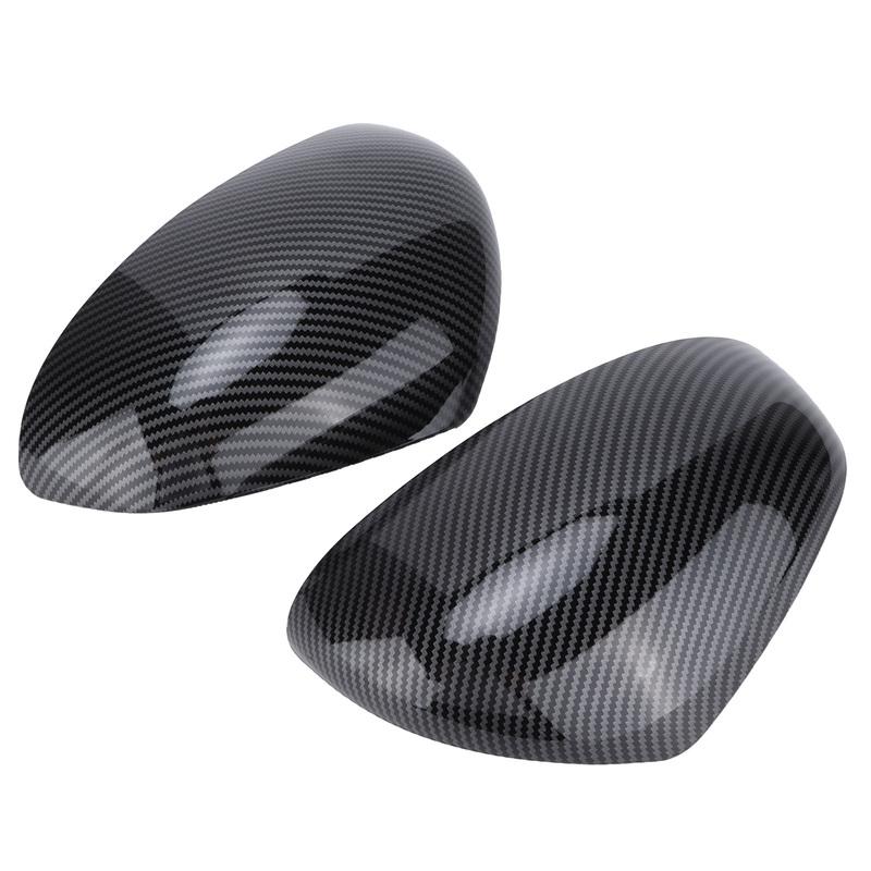Car Decoration Door Mirror Cover For Smart Fortwo Forfour 453 2015- Car Rearview Accessories Carbon Fiber Glossy Black
