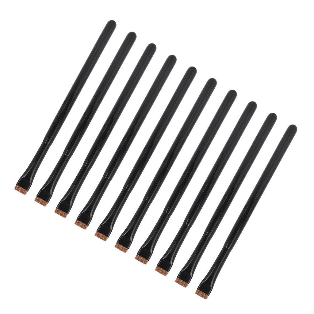 10 szt. Płaski pędzel do eyelinera Profesjonalny Ultracienki Miękki włos Pędzel do brwi Narzędzie do makijażu oczu