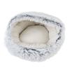 Cat Cave Bed Soft Cozy Semi Enclosed Enhanced Safety Removable Round Cat Dog Calming Bed for Home