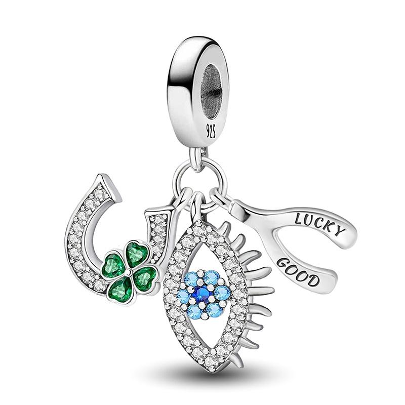 Copper Cross Angel Devil'S Eye Series Charms Beads Fit Diy Bracelet Bangle Making Gift Of High Quality Jewelry