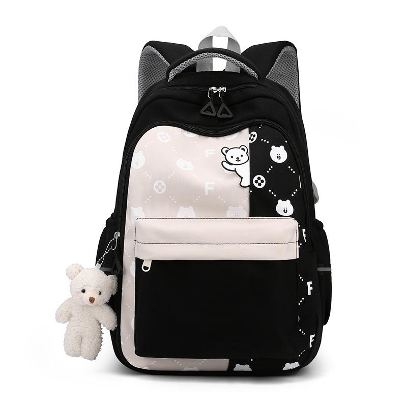 Primary school schoolbag female Korean version Mori small fresh junior high school students solid color simple multi-layer computer backpack