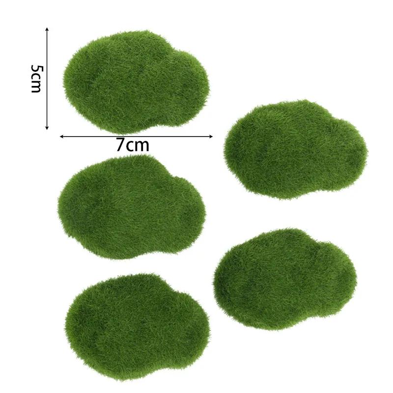 Simulation Moss Stone Artificial Moss Rock Ball Fake Green Plant for Home Garden Micro Landscape Pot Decoration Creative Crafts